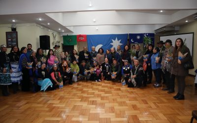 Participando del Aniversario numero  17de la Asoc. Mapuche Ad Kimvn.￼